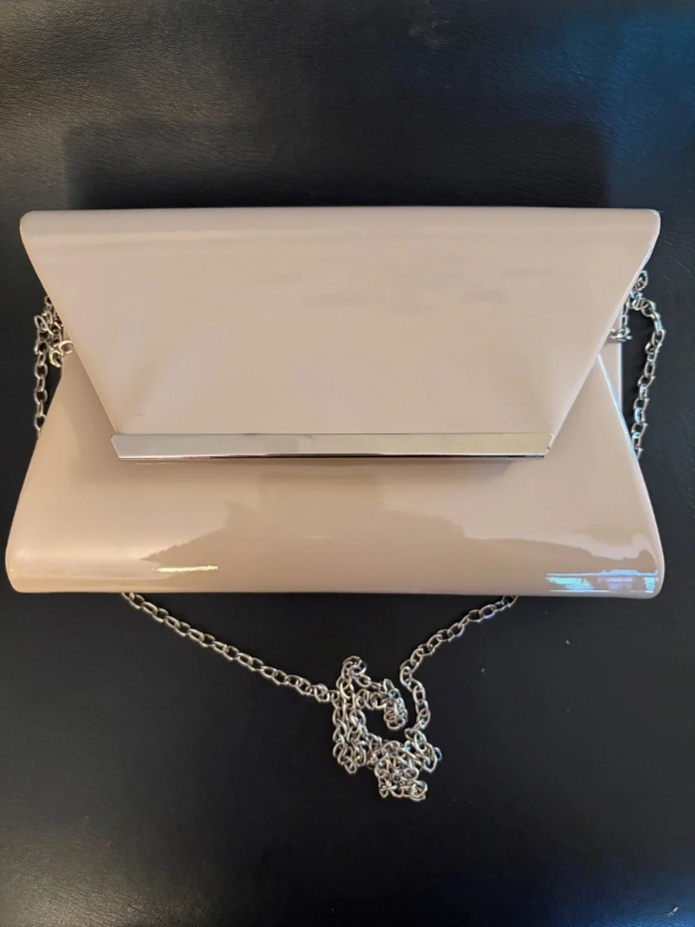 Ava & Aiden Nude Patent Pointed-Toe Stiletto Pumps - Size 8 w/matching bag